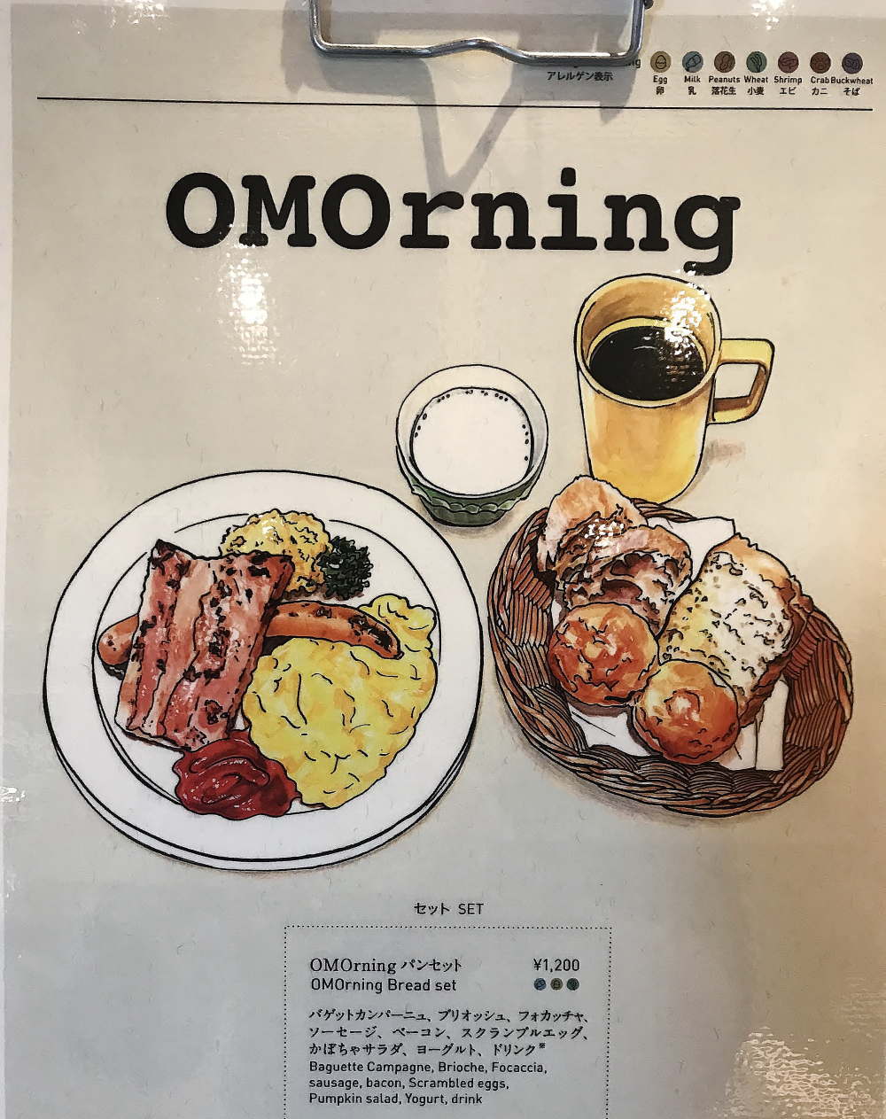 omo5 朝食の種類 メニュー